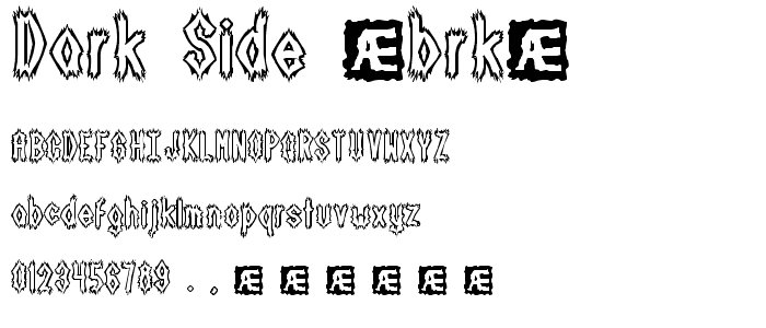 Dark Side (BRK) font